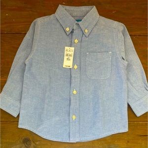 NWT- The Children's Place baby boys Long Sleeve Oxford Button Down Shirt- 18M